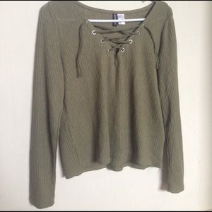 Long sleeve lace top