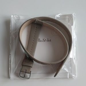 Watch interchangeable double wrap strap- latte