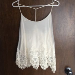 Cream crop top