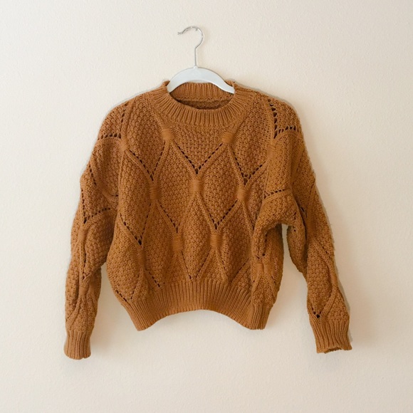 Sweaters - Dark Amber Sweater Crop Top