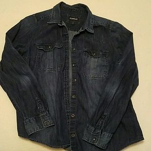 Express jean button up