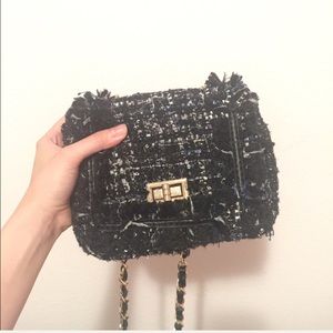 NWT Tweed Turnlock Crossbody Bag