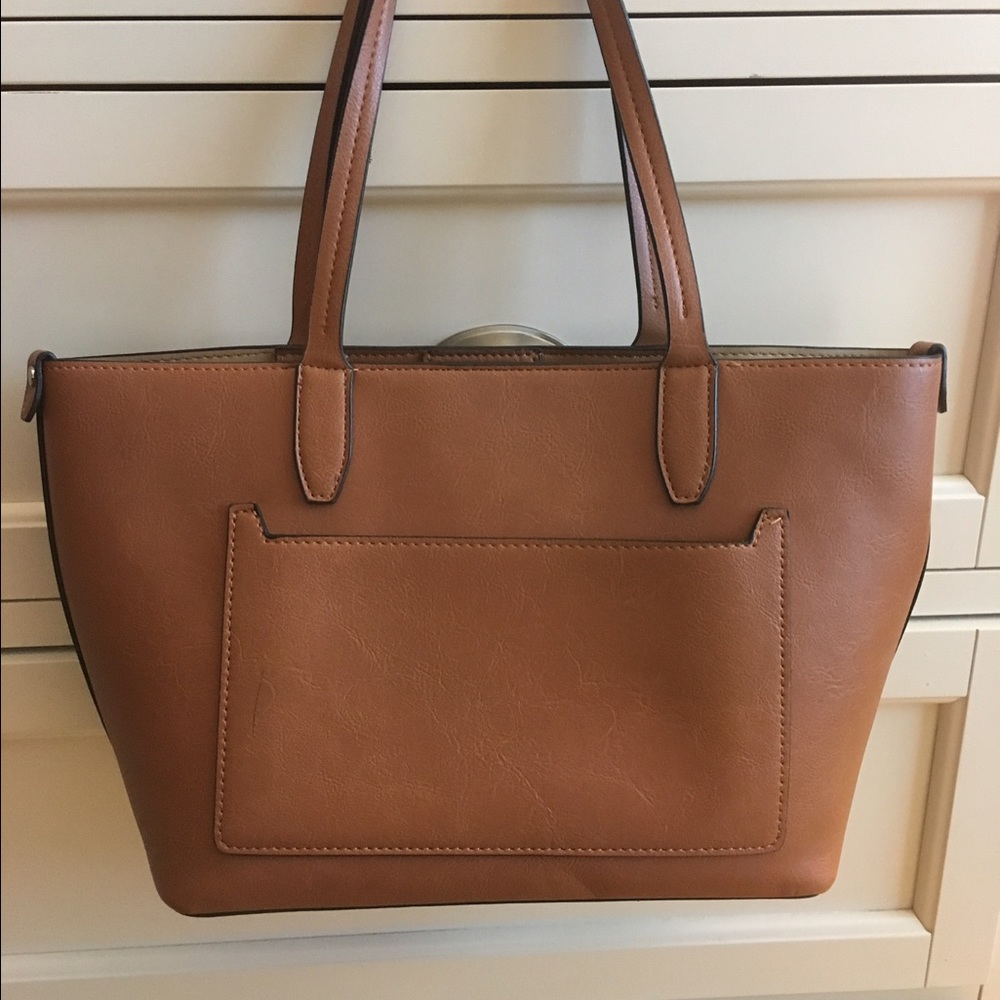 Tan shopper tote