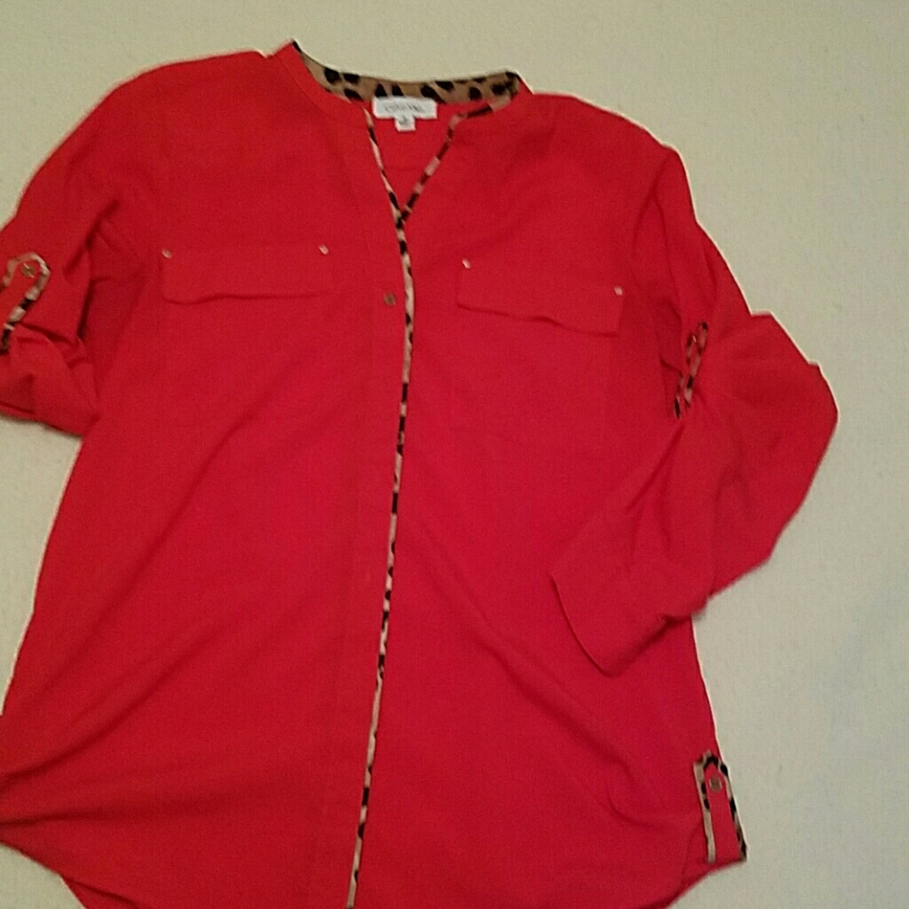 Calvin Klein button down blouse