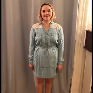 Chambray dress Anthropologie