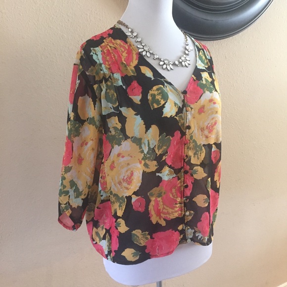 Kimchi blue urban outfitters sheer kimono top - Picture 3 of 4