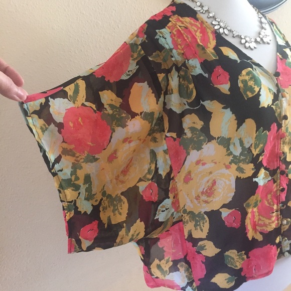 Kimchi blue urban outfitters sheer kimono top - Picture 4 of 4