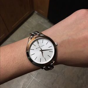 Michael Kors Silver Chain Watch