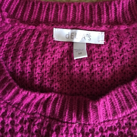 Delia’s Cranberry Knit Sweater - Picture 2 of 2