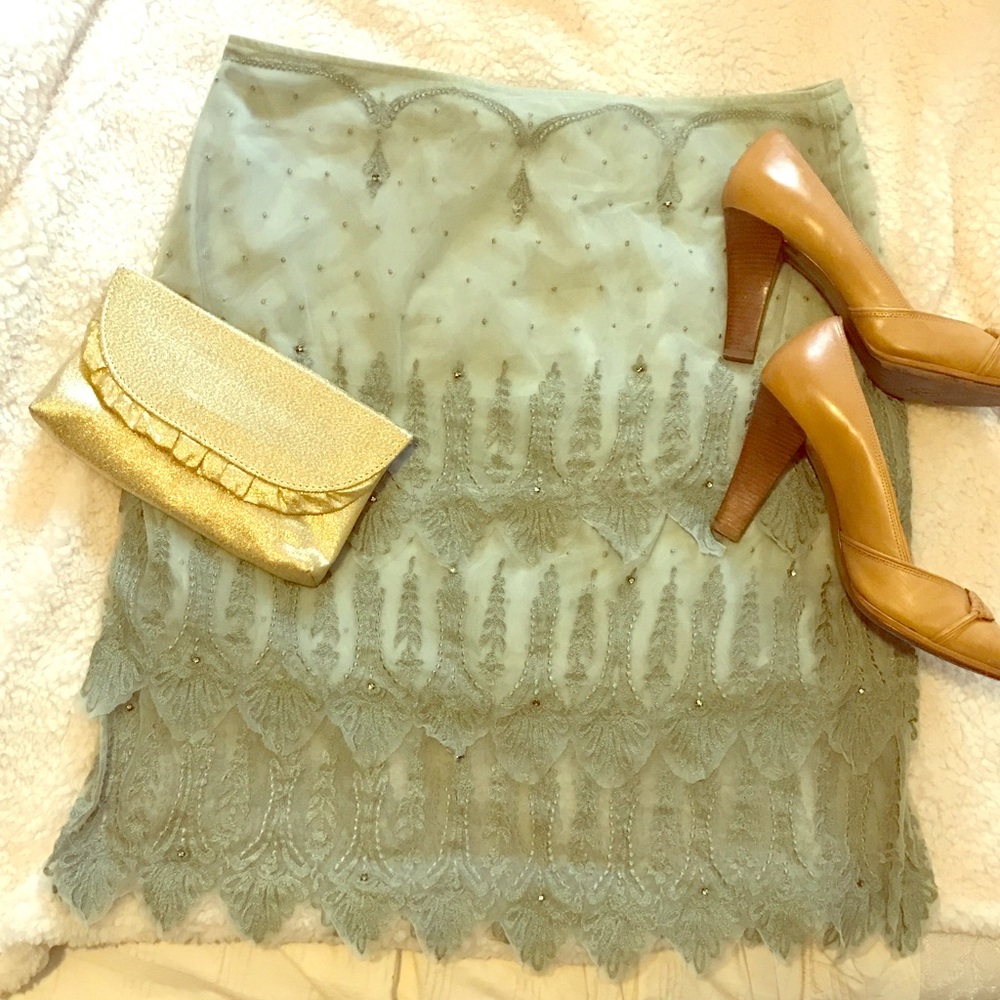 Odille Anthropologie Romantic skirt