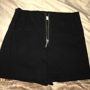 High waisted black shorts