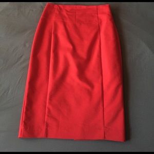 Red pencil skirt
