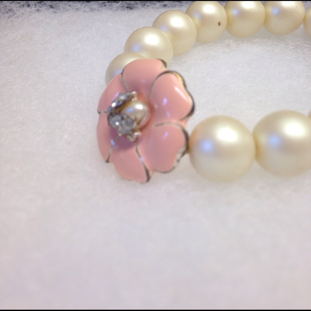 Kids fashion pearl and flower bracelet