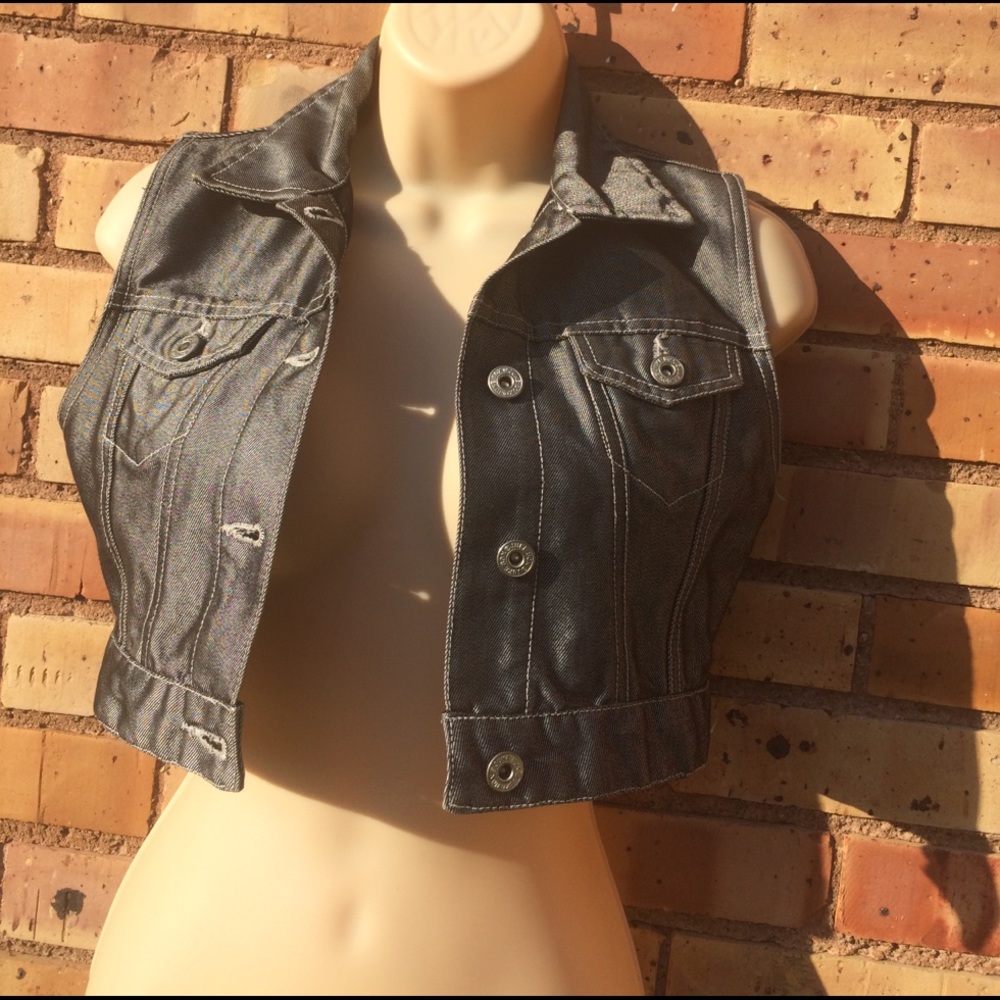 Juke Box metallic grey vest size M