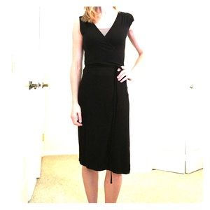 JCrew small black wrap dress