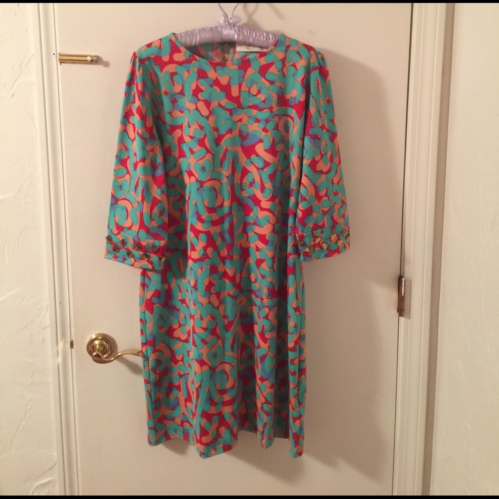 Multicolored Shift Dress by TRACY NEGOSHIAN