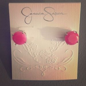Jessica Simpson pink stud earrings
