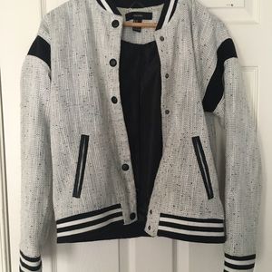 Black and White Bomber Jacket
