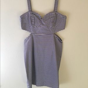 Striped Cut Out Dress