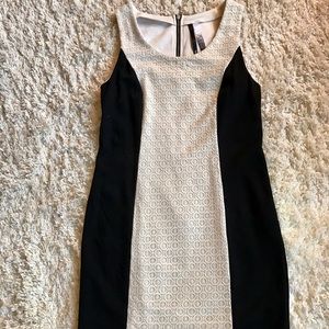 Kensie cream & black dress