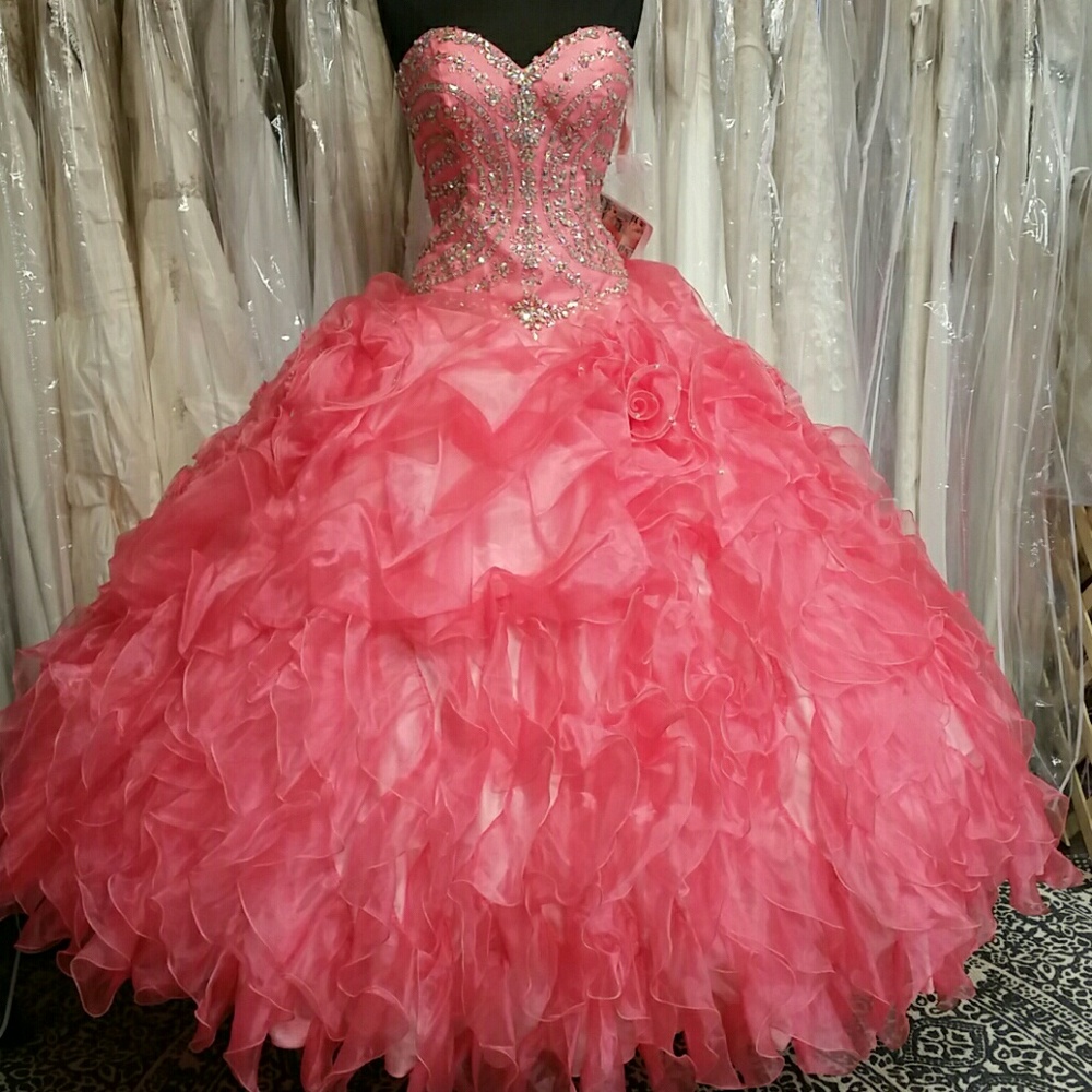 Coral Rose Ballgown