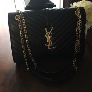 Large black shoulder bag