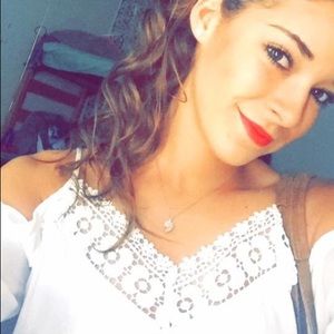 White off the shoulders top