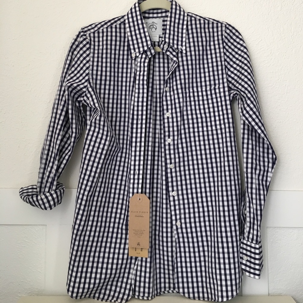 NWT Checkered Brooks Brothers  button up shirt