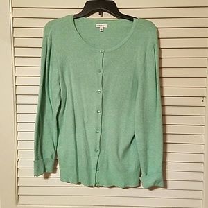 Make an offer - Heathered green cartigan sweater