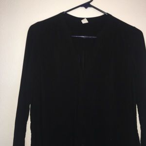 Black Okay Navy Button Up