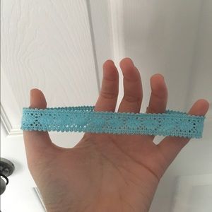 Blue Thick Lace Necklace