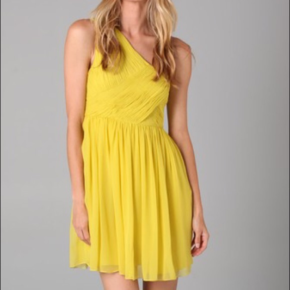 Tibi Dresses & Skirts - 🌟SALE🌟Tibi yellow one shoulder cocktail dress