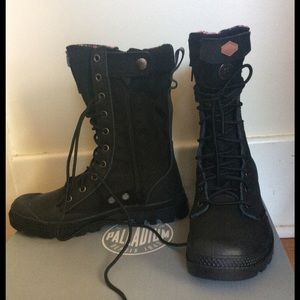 palladium floral lined combat boots