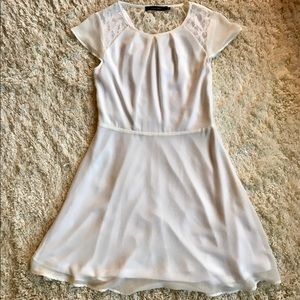 White chiffon Eric + Lani dress