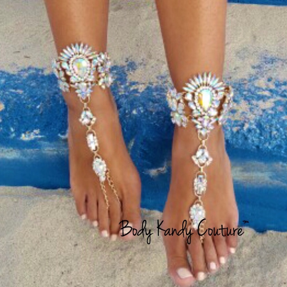 Crystal Beach Barefoot Sandals Bridal Bridesmaids