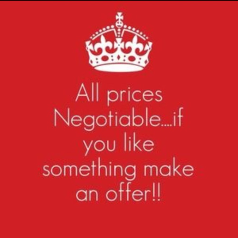 All clothing item prices are negotiable!