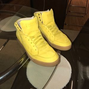 Almost brand new Diesel Yellow High top sneakers!