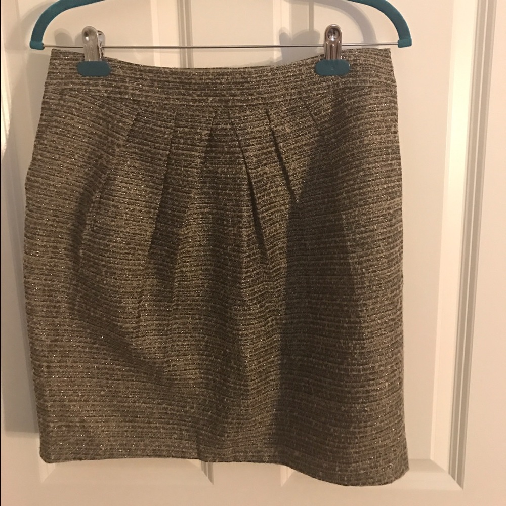 Pleated woven skirt