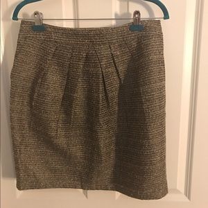 Pleated woven skirt