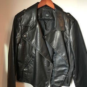 Faux Leather Moto Jacket