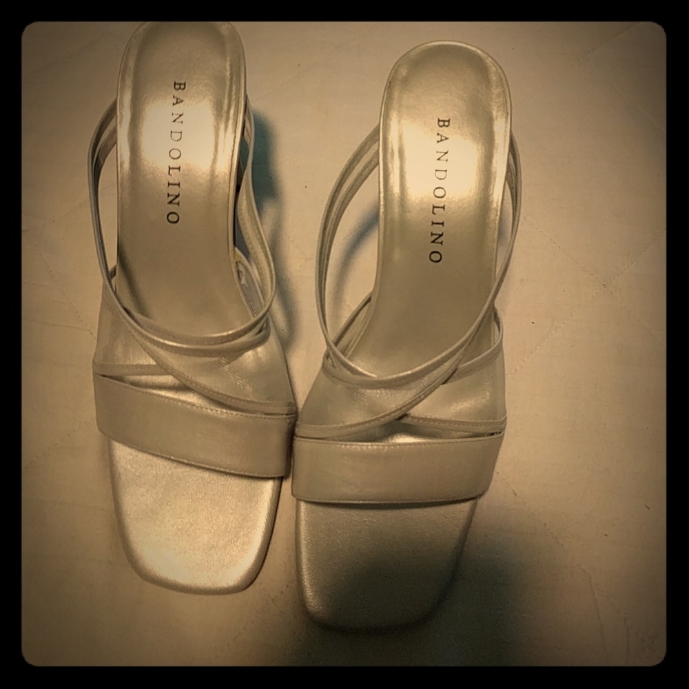 Silver Kidskin Leather Sandals