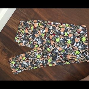 Never worn animal faces Lularoe OS leggings
