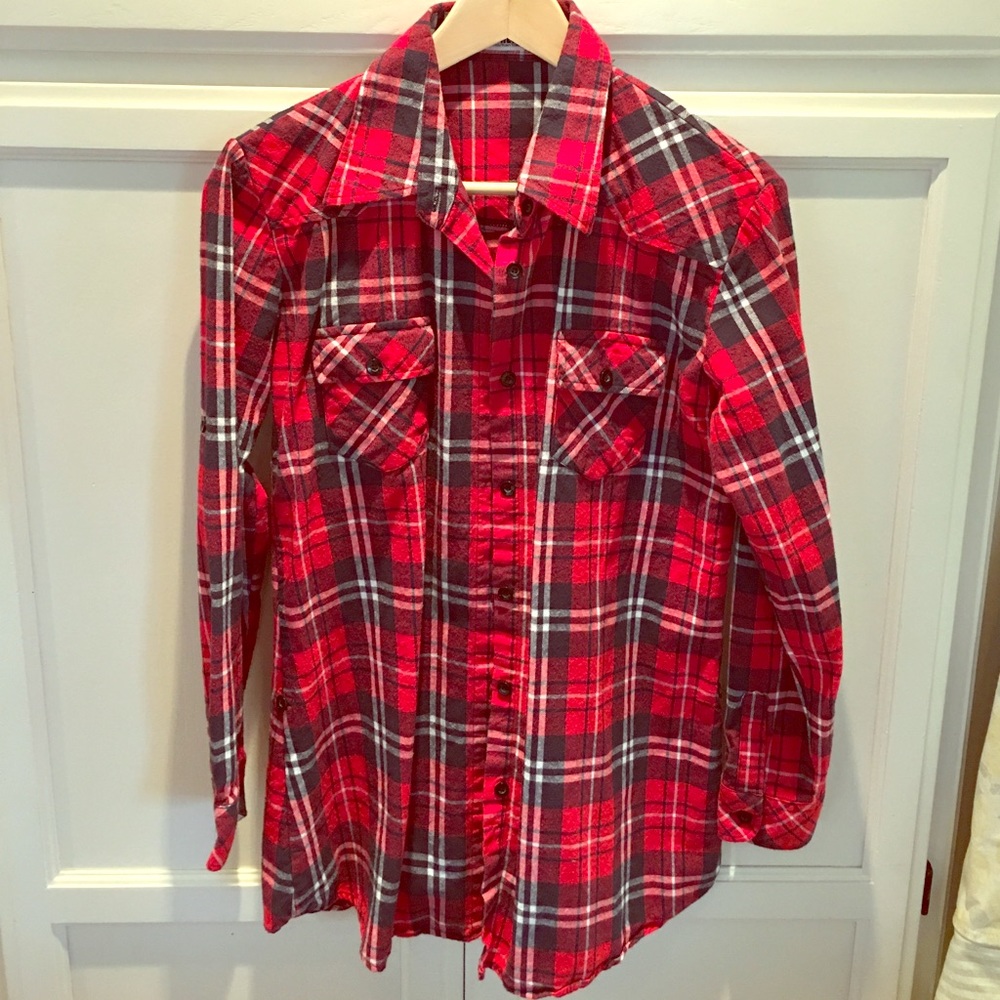 Cozy red and black flannel
