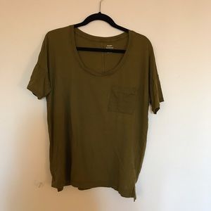 Olive Green Boyfriend Pocket Tee