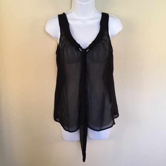 Old Navy Tops - Old Navy Sheer Sleeveless Black Top Size S
