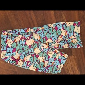 Lularoe Cats Leggings Os never worn