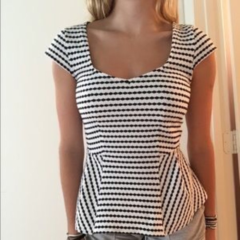 Anthropologie postmark sweetheart peplum top