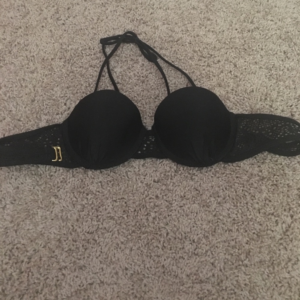 Black tie up bikini top