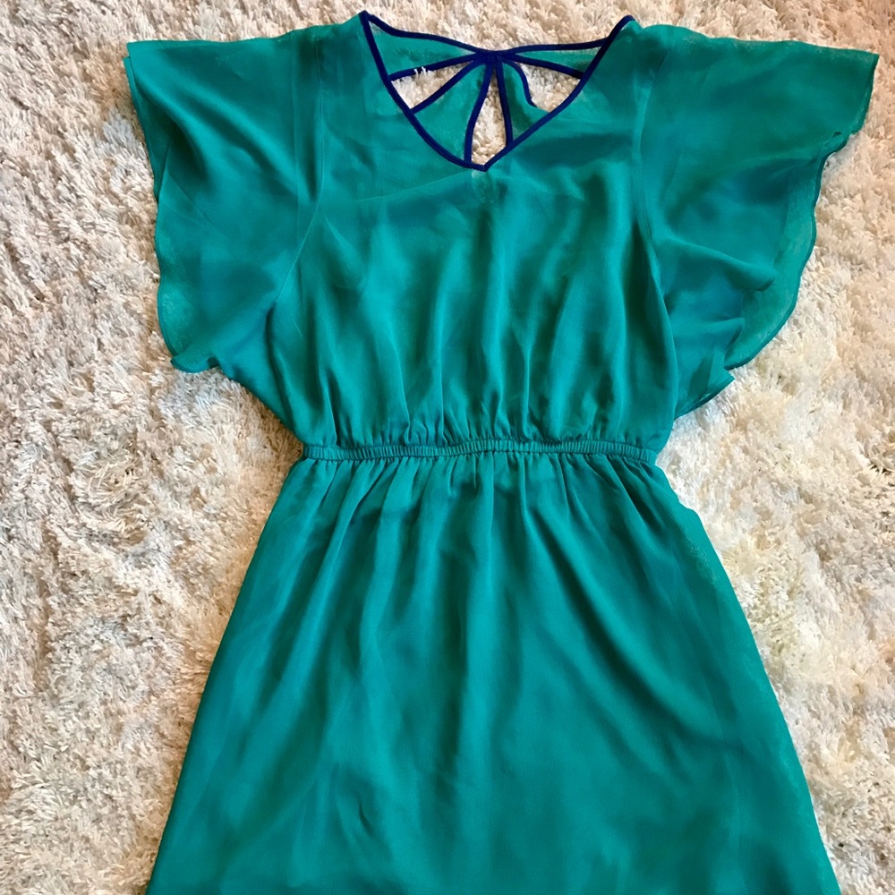Teal Express dress