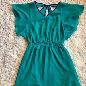 Teal Express dress